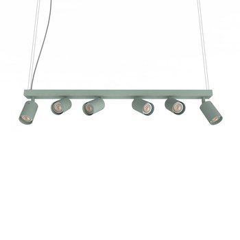 LUMICOM | FORM XL Sospensione, 6X GU10, max 33W, metallo, verde iceberg, L.90cm - LUMICOM