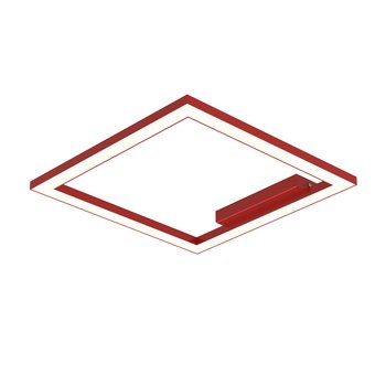 LUMICOM | FRAME Plafoniera, STRIP LED, 30W/m, 4000K, metallo, rosso lucido, L40cm - LUMICOM