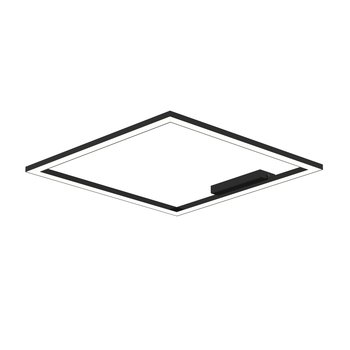 LUMICOM | FRAME Plafoniera, STRIP LED, 46W/m, 4000K, metallo, nero lucido, L60cm - LUMICOM