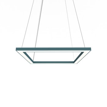 LUMICOM | FRAME Sospensione, STRIP LED, 30W/m, 3000K, metallo, blu mediterraneo, L40cm - LUMICOM