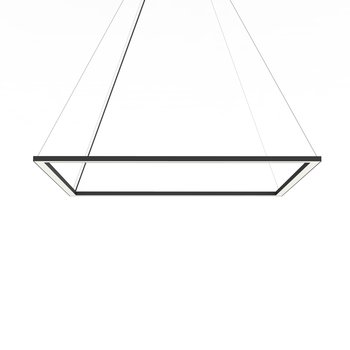 LUMICOM | FRAME Sospensione, STRIP LED, 70W/m, 3000K, metallo, nero, L90cm - LUMICOM