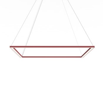 LUMICOM | FRAME Sospensione, STRIP LED, 70W/m, 3000K, metallo, rosso cowhide, L90cm - LUMICOM