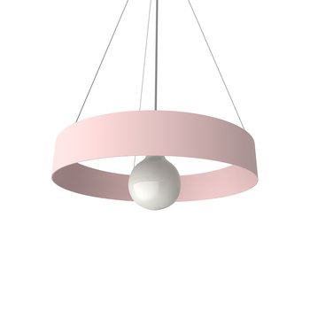 LUMICOM | HALO Sospensione, 1X E27, max 42W, metallo, rosa, D.40cm - LUMICOM