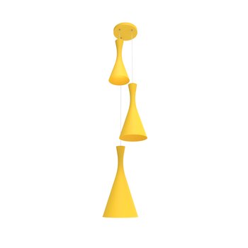 LUMICOM | JAQUELINE COMPO Sospensione, 3x E27, max 42W, metallo, giallo, D.40cm - LUMICOM