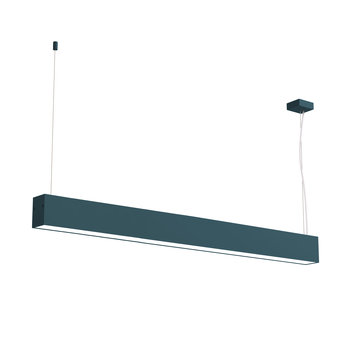 LUMICOM | LINEAR Sospensione, STRIP LED INTEGRATA, 17.4W, 4000K, metallo, blu mediterraneo, L100cm - Inny producent