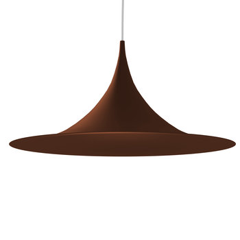 LUMICOM | LOUIE BINARIO Sospensione, 1X E27, max 42W, metallo, marrone corten, D.57cm - LUMICOM