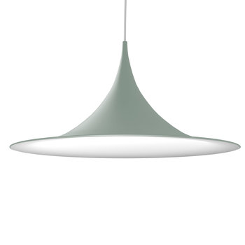 LUMICOM | LOUIE BINARIO Sospensione, 1X E27, max 42W, metallo, verde iceberg/bianco, D.33cm - LUMICOM