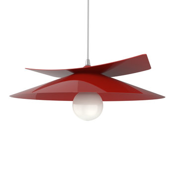 LUMICOM | MILLER Sospensione, 1X E27, max 42W, metallo, rosso lucido, D.40cm - LUMICOM