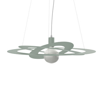 LUMICOM | ORBITAL Sospensione, 1X E27, max 42W, metallo, verde iceberg, D.40cm - Inny producent