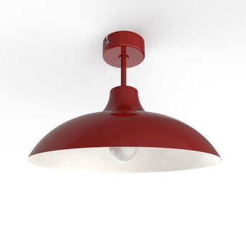 LUMICOM | PARIGINA Plafoniera, 1X E27, max 42W, metallo, rosso lucido/bianco, D.30cm - Inny producent