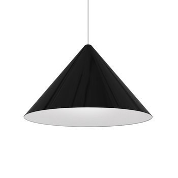 LUMICOM | PINOCCHIO Sospensione, 1X E27, max 42W, metallo, nero lucido/bianco, D.50cm - LUMICOM