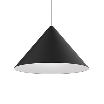 LUMICOM | PINOCCHIO Sospensione, 1X E27, max 42W, metallo, nero opaco/bianco, D.50cm - LUMICOM