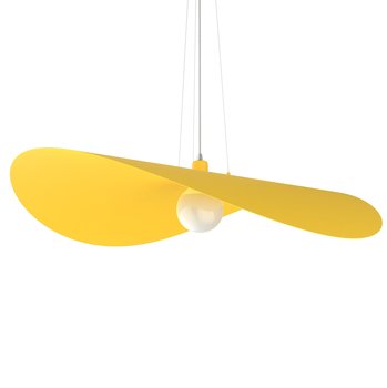 LUMICOM | PIUMA Sospensione, 1X E27, max 42W, metallo, giallo, D.90cm - LUMICOM