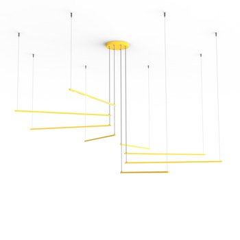 LUMICOM | RADIUS Sospensione, STRIP LED, 136W/m, 4000K, metallo, giallo, d.220 - LUMICOM