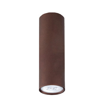 LUMICOM | ROND Plafoniera, 1x GU10, max 33W, metallo, marrone corten, D.6cm x H30cm - LUMICOM