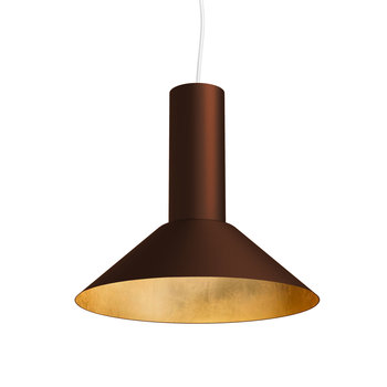 LUMICOM | VERA Sospensione, 1xE27, max 42W, metallo, marrone corten/foglia oro, D.25cm - LUMICOM