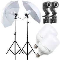 Lumifi™ zestaw 2 lamp 100 LED z parasolkami 84cm