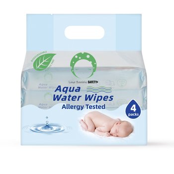 Luna Bambini, Chusteczki wodne Aqua Water Wipes, 4x50szt. - Luna Bambini