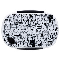 Lunchbox, Purrrfect School, 3 Przegrody, Czarno-Biały