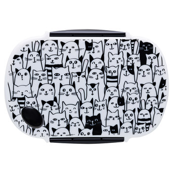 Lunchbox, Purrrfect School, 3 Przegrody, Czarno-Biały - Inny producent