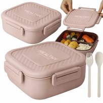 LUNCHBOX ŚNIADANIÓWKA POJEMNIK NA ŚNIADANIE OBIAD Z PRZEGRÓDKAMI SZTUĆCE VERK GROUP