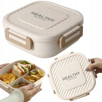LUNCHBOX ŚNIADANIÓWKA POJEMNIK NA ŚNIADANIE OBIAD Z PRZEGRÓDKAMI SZTUĆCE VERK GROUP