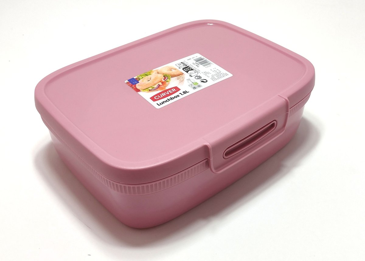 Фото - Харчовий контейнер Curver Lunchbox z przegrodą  1.8 L - Brudny róż 