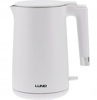LUND CZAJNIK ELEKTRYCZNY 2200W 1,5L BIAŁY PODWÓJNE ŚCIANKI COOL TOUCH 68207 LUND