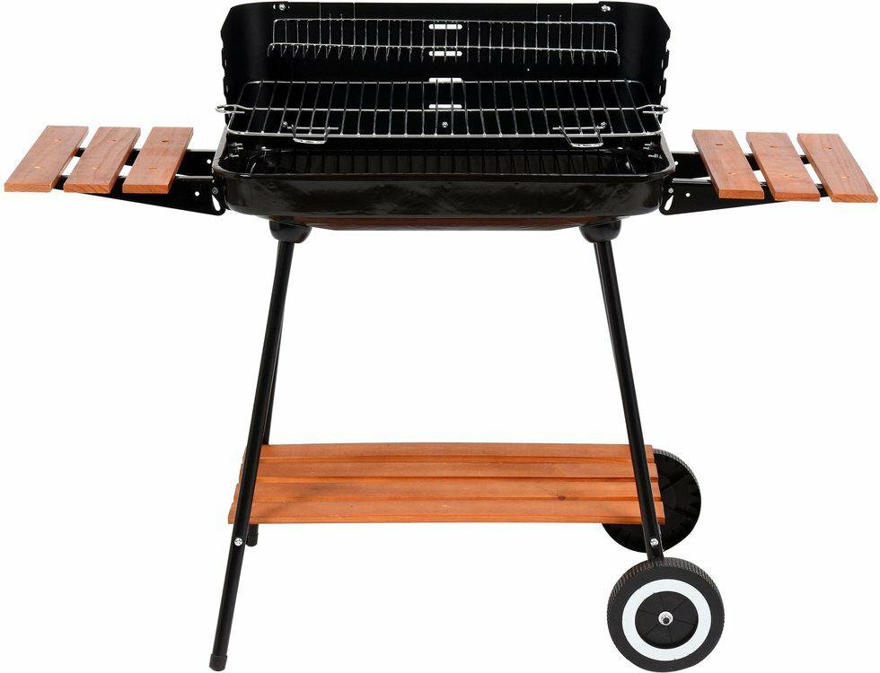 Lund Grill Węglowy Z Półkami Ruszt 53X33Cm