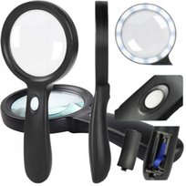 LUPA 10Xszkło powiększające z podświetleniem ze światłem diodami 12LED ZOOM