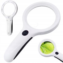 Lupa Do Czytania Szkło Powiększające 4X 8 Led Uv