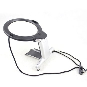 Lupa na szyję i biurko, 6-krotna lupa, ramię z lampką biurkową i bezdotykową, lupa LED do robótek ręcznych, hobby jubilerskich - other