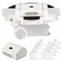 Lupa Nagłowna Czołowa Okulary 3 Led Soczewki 13X