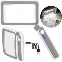 LUPA POWIĘKSZAJĄCA 4X Z PODŚWIETLENIEM DO CZYTANIA DUŻA SKŁADANA SZKŁO