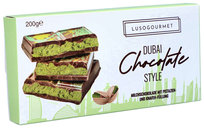 Lusogourmet, czekolada dubajska mleczna, pistacje i kunafa, 200g