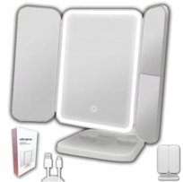 Lusterko Do Makijażu Kosmetyczne Lustro Led Podświetlane Rozkładane Premium