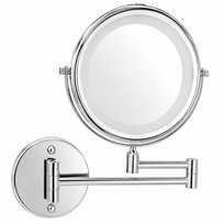Lusterko kosmetyczne LED EDA ścienne powiększające do makijażu 5x chrom Yoka Home Yoka Home