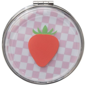 Lusterko Z Grafiką, Square It!, Białe W Różową Kratkę - Inna marka