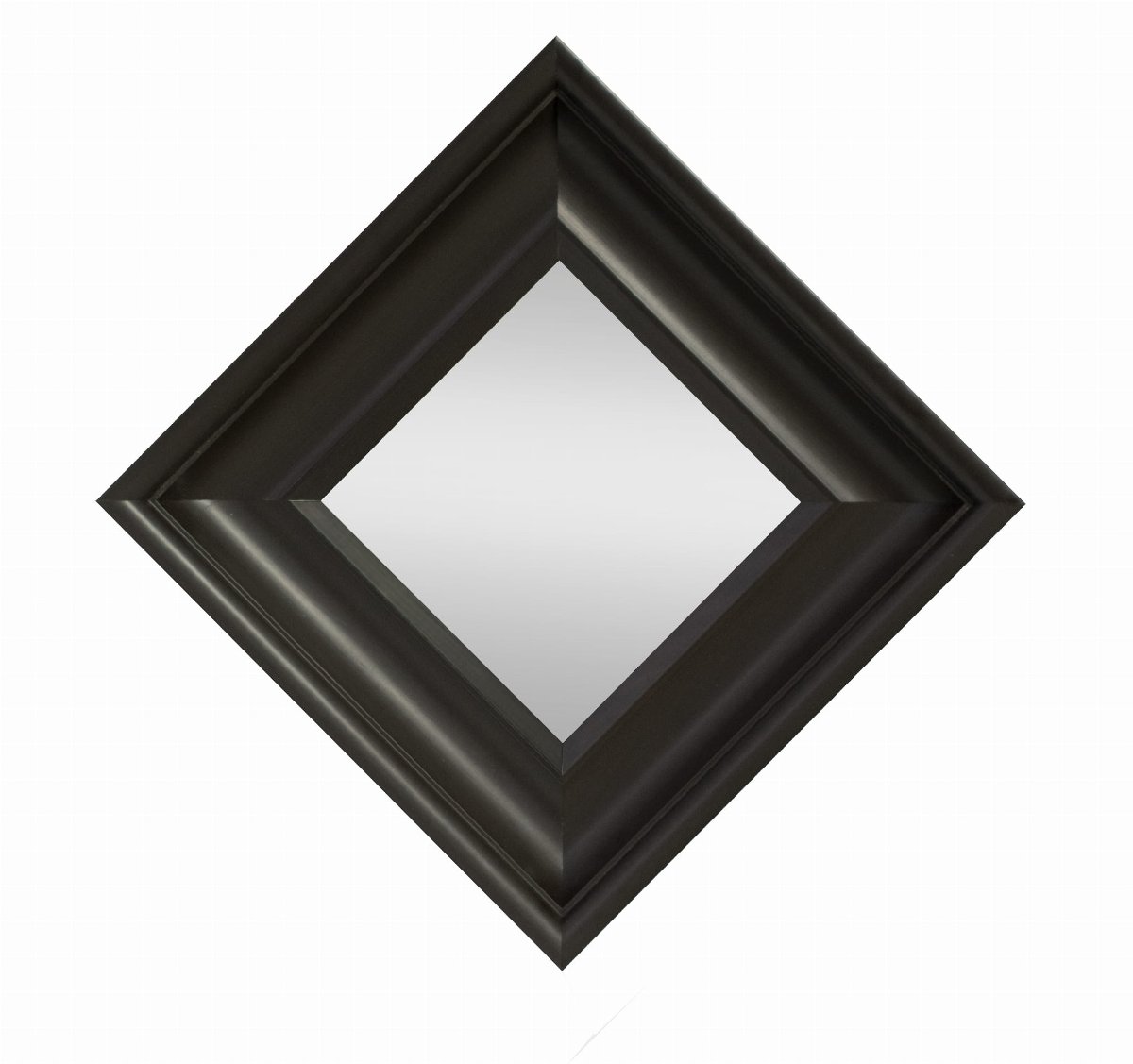 Lustro drewniane kwadratowe klasyczne 35x35 cm czarne BD art