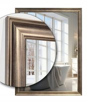Lustro łazienkowe 70x60 w ramie odpornej na wilgoć antyczny brąz T12 fabryka luster