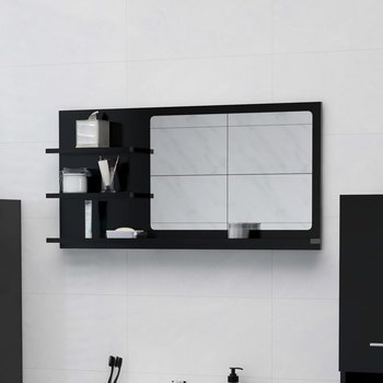 Lustro łazienkowe, czarne, 90x10,5x45 cm, płyta wiórowa - vidaXL