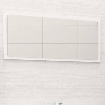 Lustro łazienkowe, wysoki połysk, białe, 80x1,5x37 cm, płyta - vidaXL