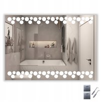 LUSTRO LED 60x40 cm LEDOWE POZIOME NOWOCZESNE PODŚWIETLANE CACTUS