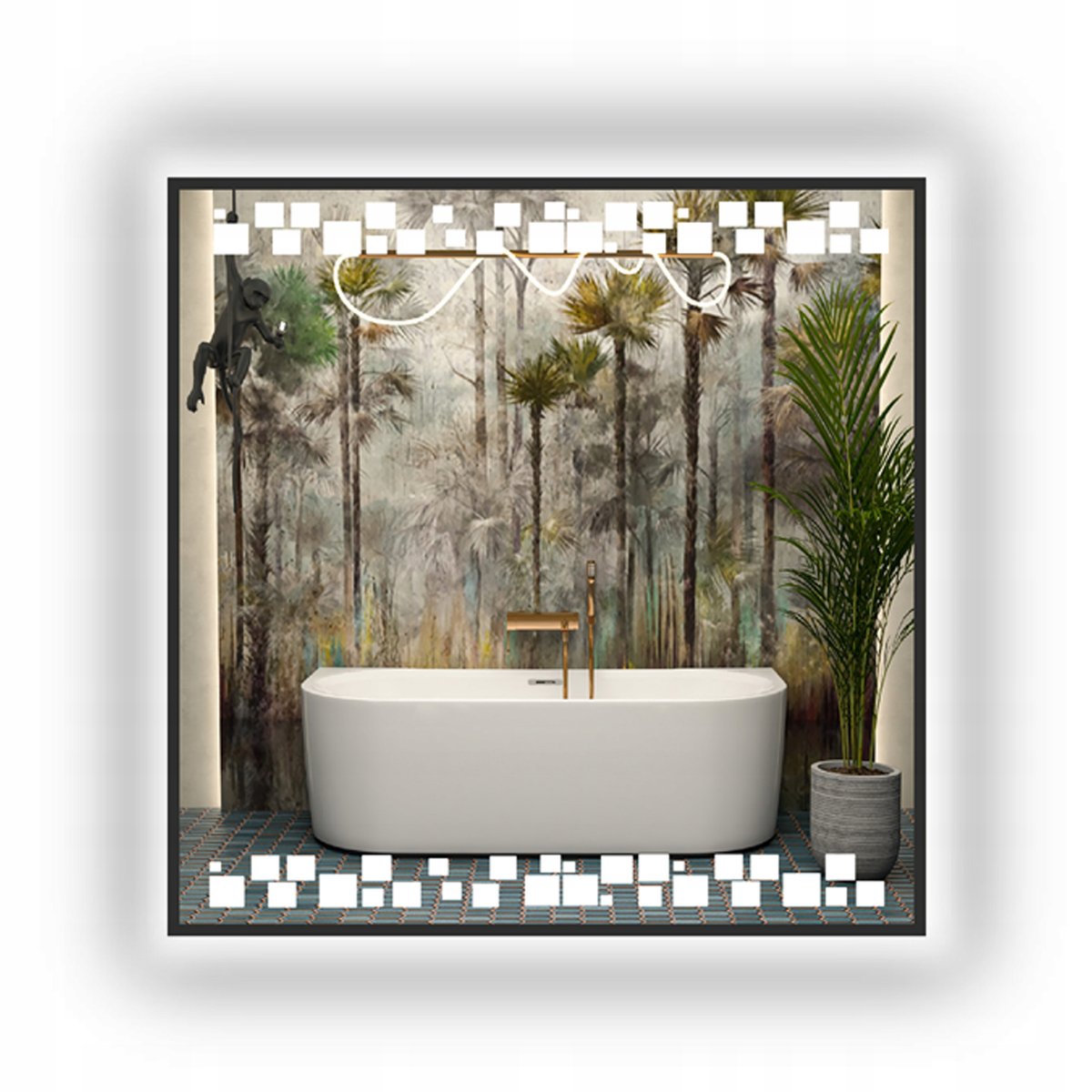 LUSTRO LED COB 480 LED/1m W CZARNEJ RAMIE ALUMINIOWEJ LOFTOWE 100x100 ...