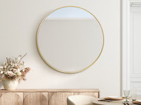 Lustro okrągłe w złotej ramie 60cm