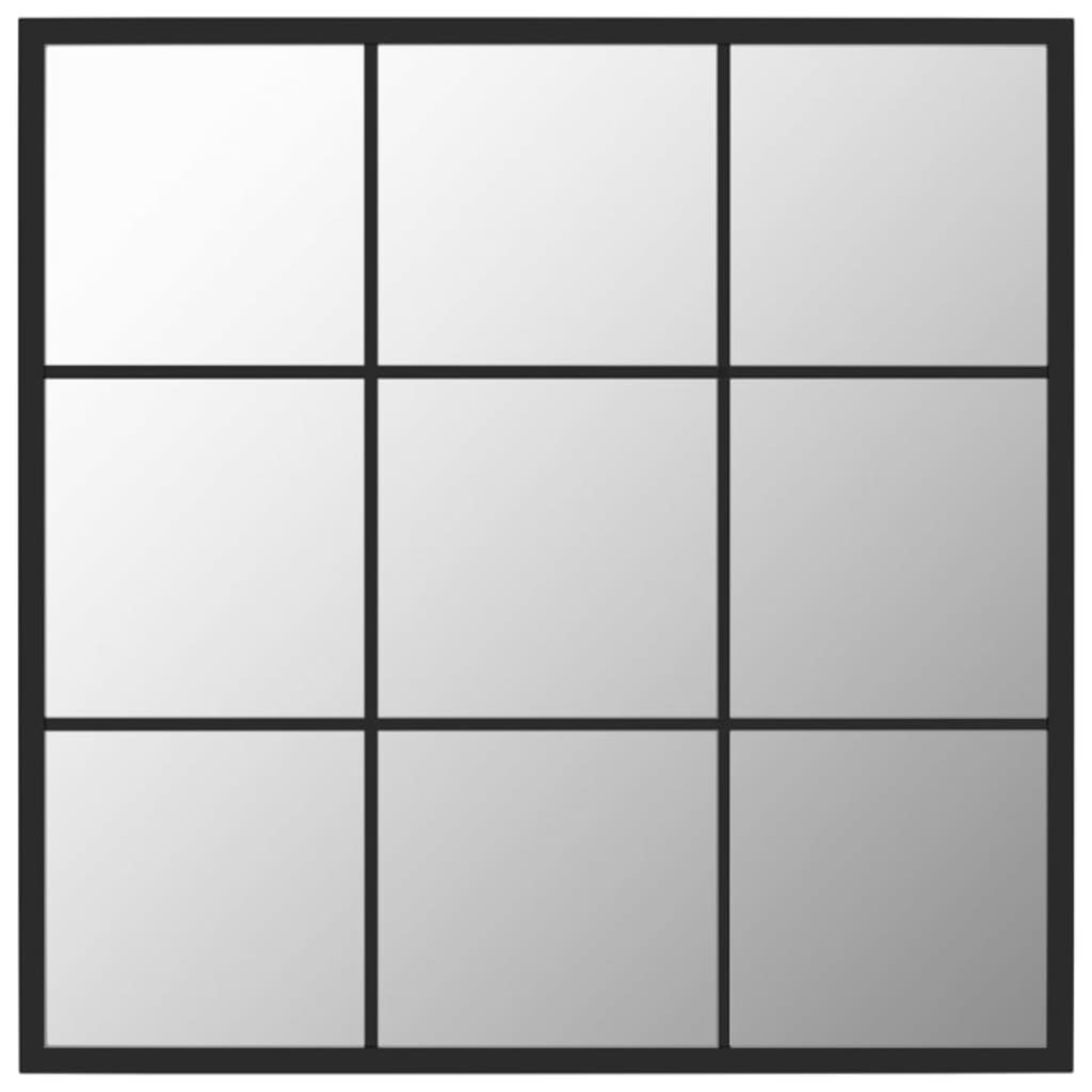 Zdjęcia - Lustro ścienne  60x60cm, czarne, metal-szkło / AAALOE