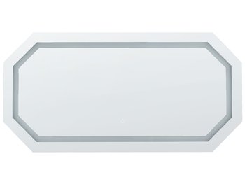 Lustro ścienne LED 120 x 60 cm srebrne LOCMARIAQUER - Beliani