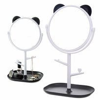 Lustro stojące kosmetyczne z czarnymi uszami organizer biżuterii