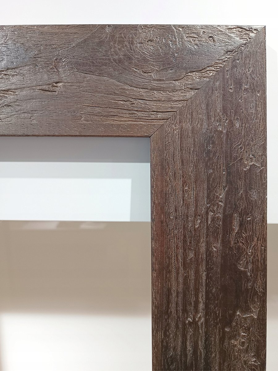Lustro W Ciemnej Drewnianej Ramie Grubej 8cm 140x50 Postarzane Drewno lustro-w-ciemnej-drewnianej-ramie-grubej-8cm-140x50-postarzane-drewno