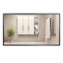 LUSTRO W CZARNEJ RAMIE LOFTOWE CZARNA RAMA LOFT BEZ PODŚWIETLENIA 100x70 cm